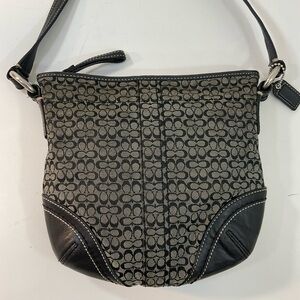 Coach and black and grey Signature crossbody bag
